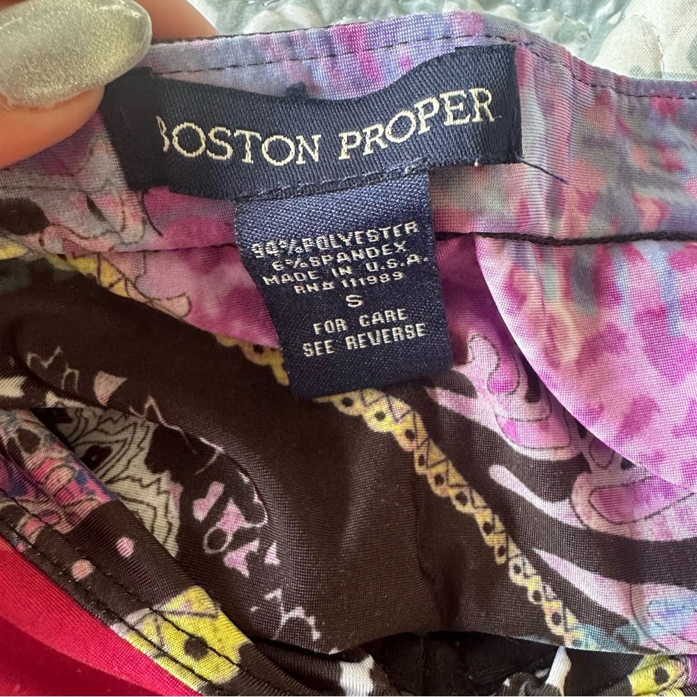 Boston Proper print maxi dress strapless cutout - Picture 5 of 5